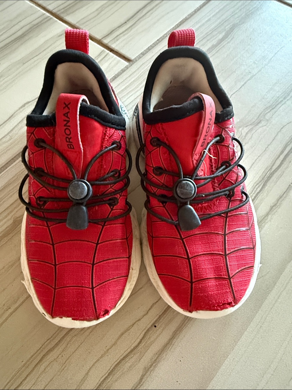 Spiderman Kids Red and Black Slip-On Sneakers